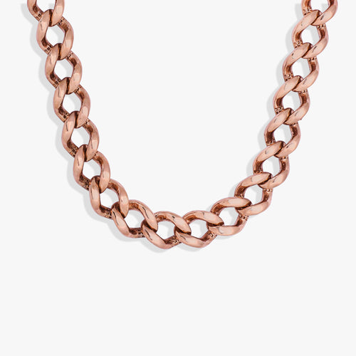 Load image 1 in gallery view. Men's Rose Gold Curb Chain