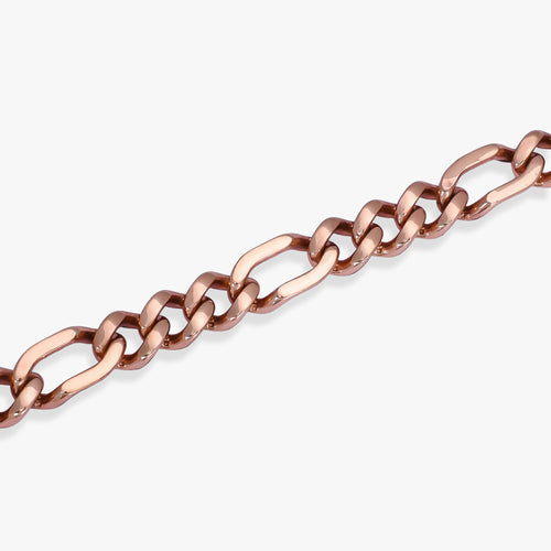 Load image 1 in gallery view. Men's Rose Gold Figaro Chain