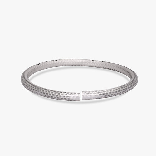 Load image 1 in gallery view. Hammered Matsya Silver Kada