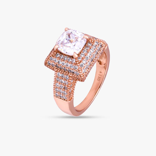 Load image 1 in gallery view. Rose Gold Square Ring