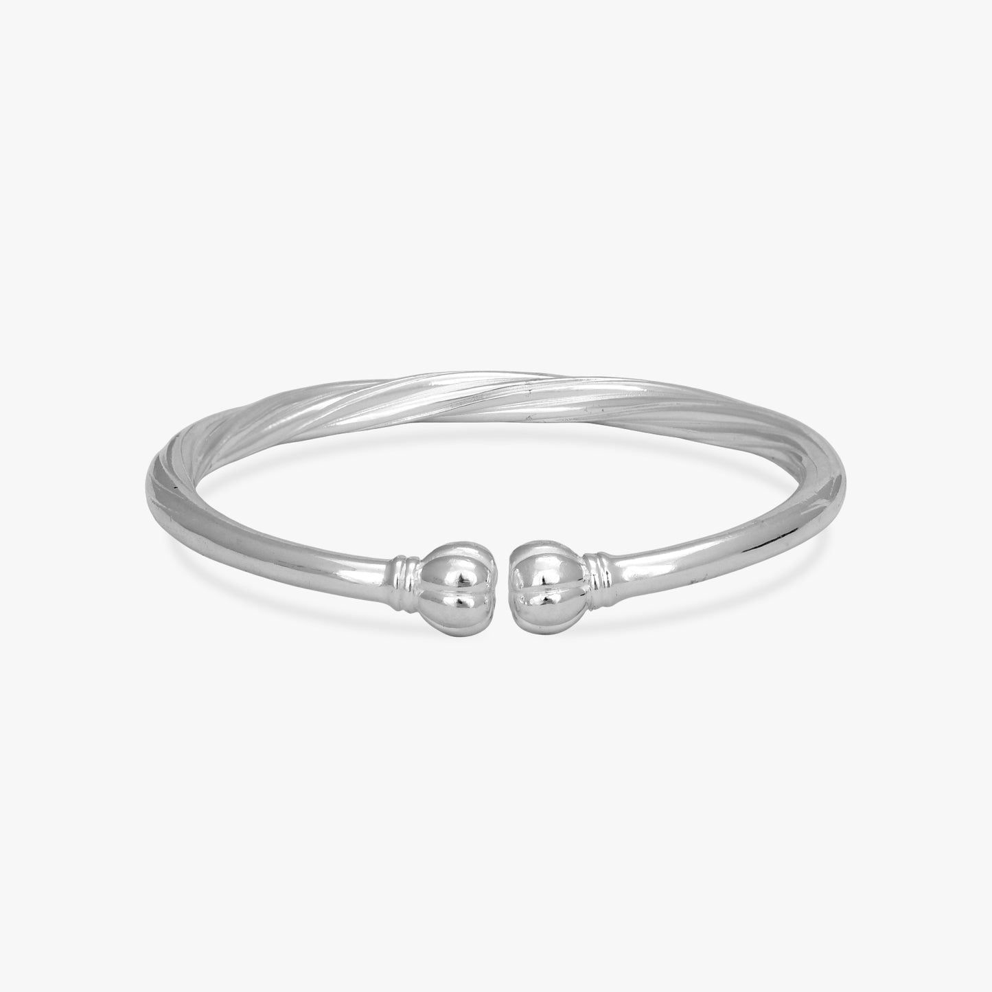 Twisted Silver Cuff Kada