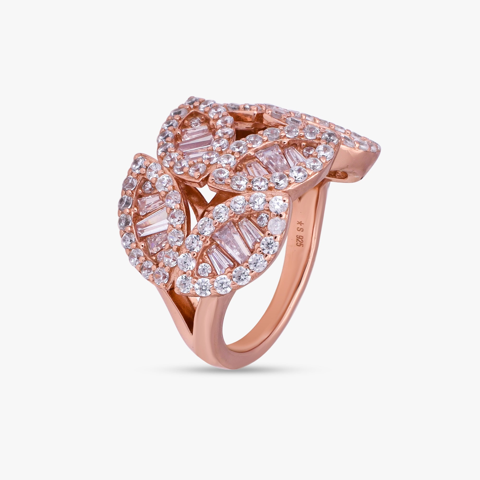 Rose Gold Floral Ring