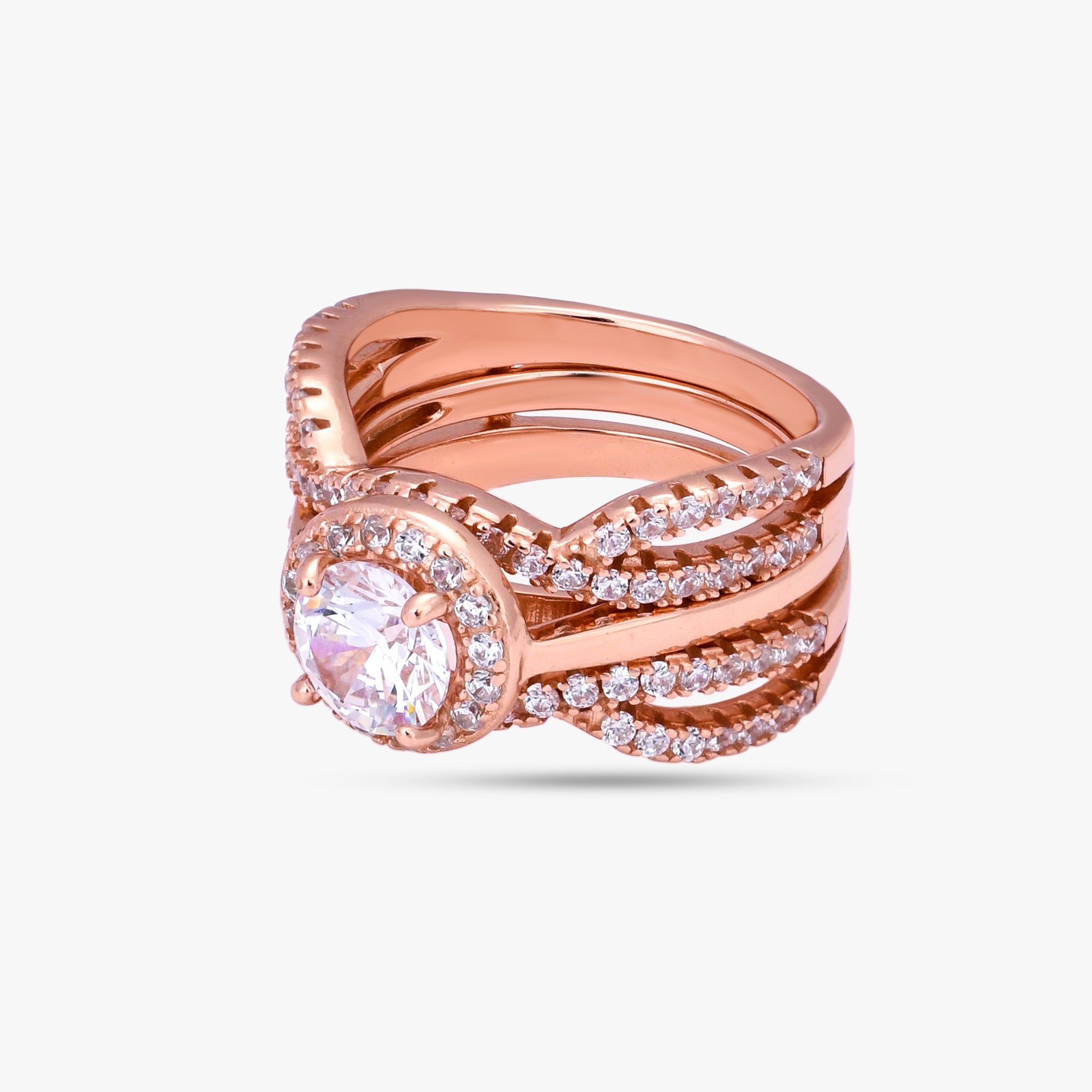 Rose Gold Halo Ring