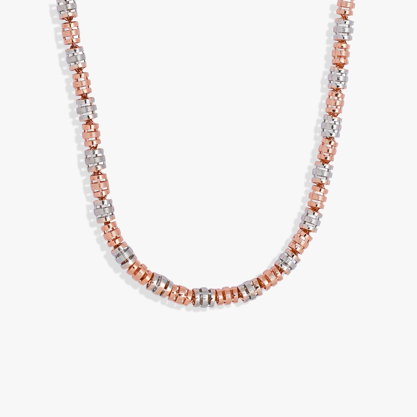 Men's Dual-Tone Barrel Chain