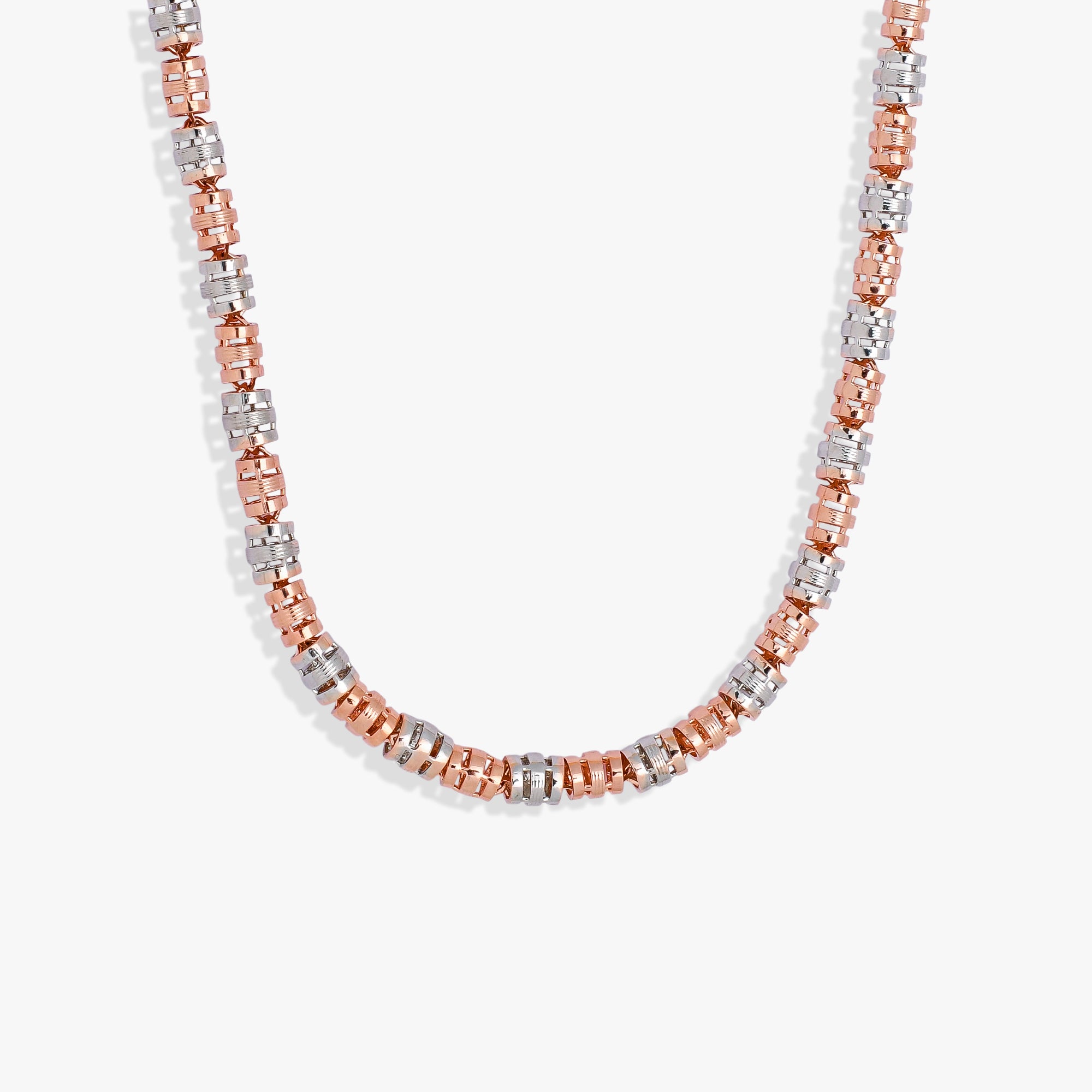 Men's Dual-Tone Barrel Chain