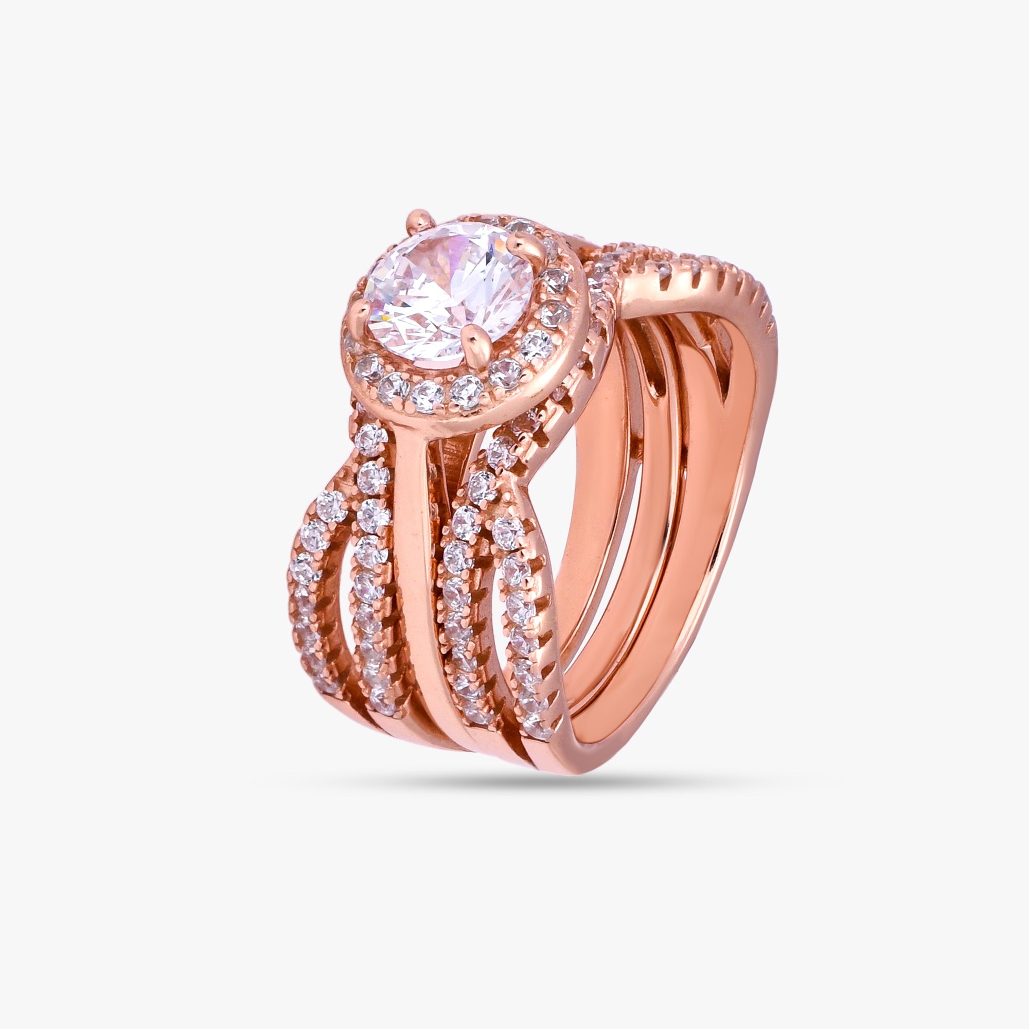 Rose Gold Halo Ring