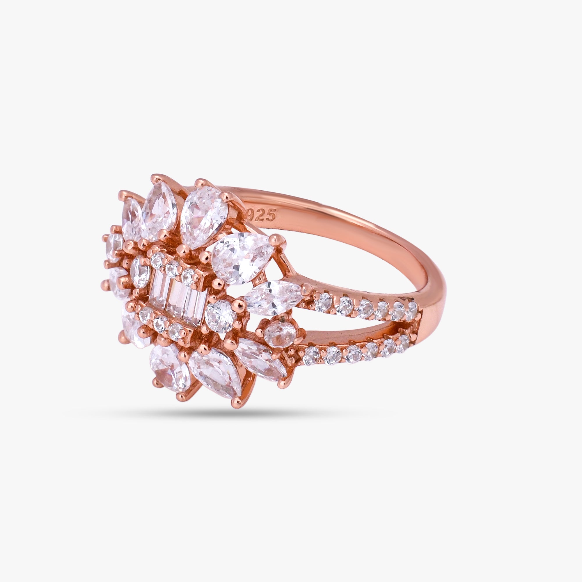 Sparkling Cluster Statement Ring