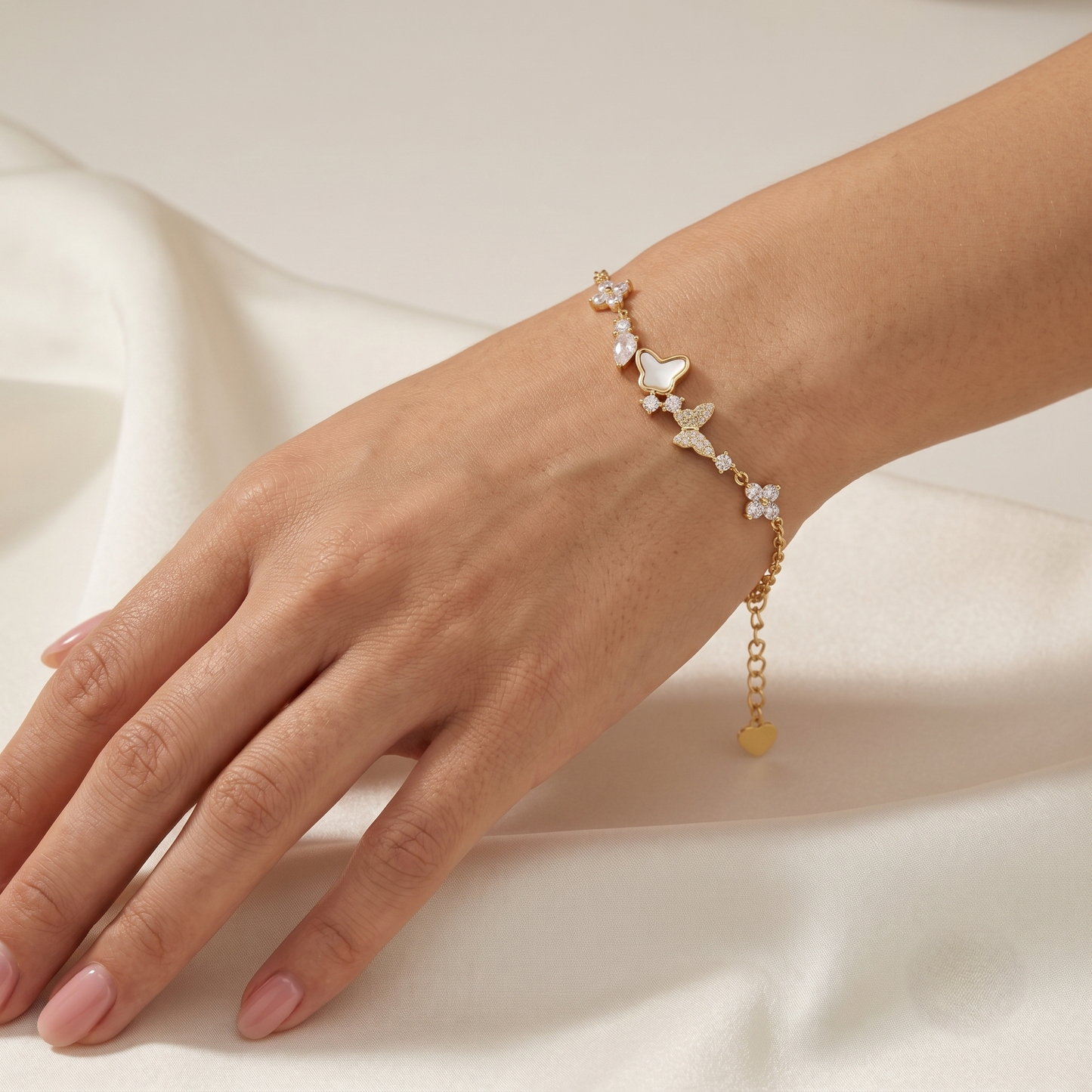 Butterfly Garden Gold Bracelet