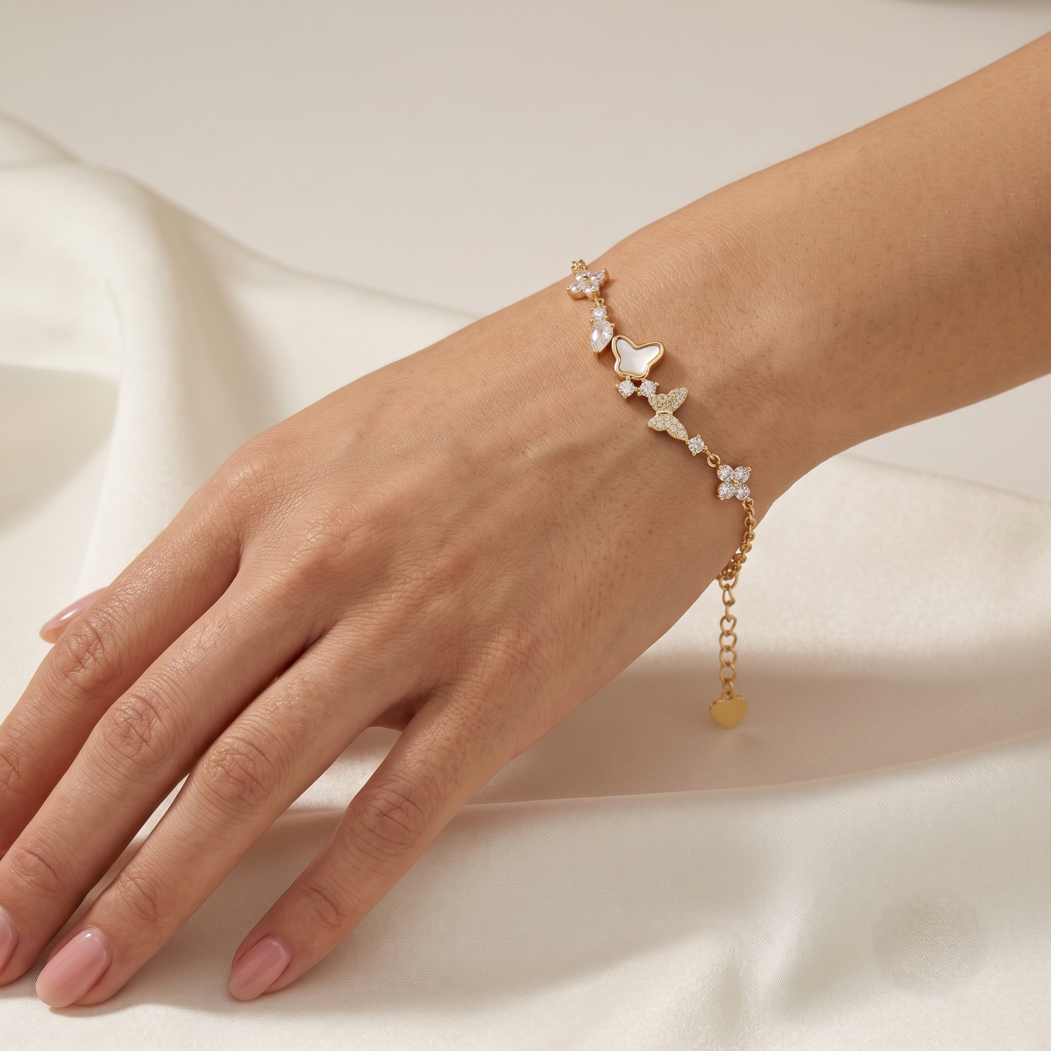 Butterfly Garden Gold Bracelet