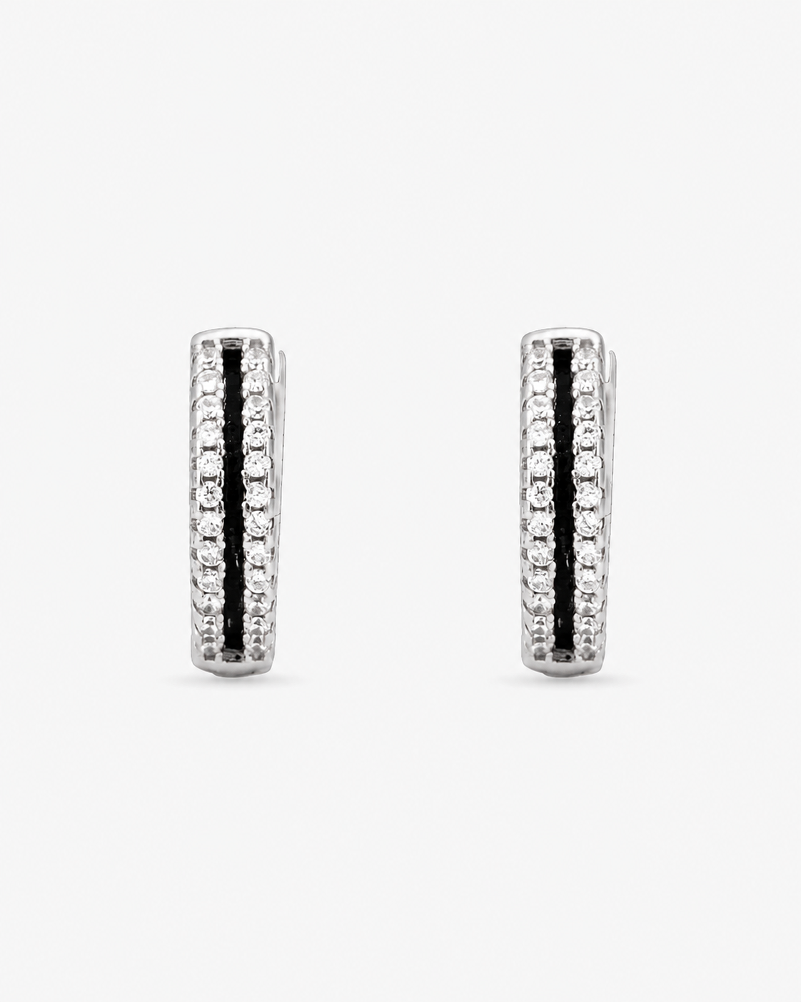 Rose Gold & Silver Huggie Hoops