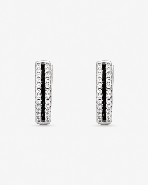 Load image 1 in gallery view. Rose Gold & Silver Huggie Hoops