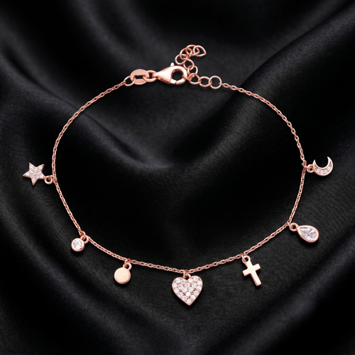 Load image 1 in gallery view. Elegant Multi-Charm Bracelet