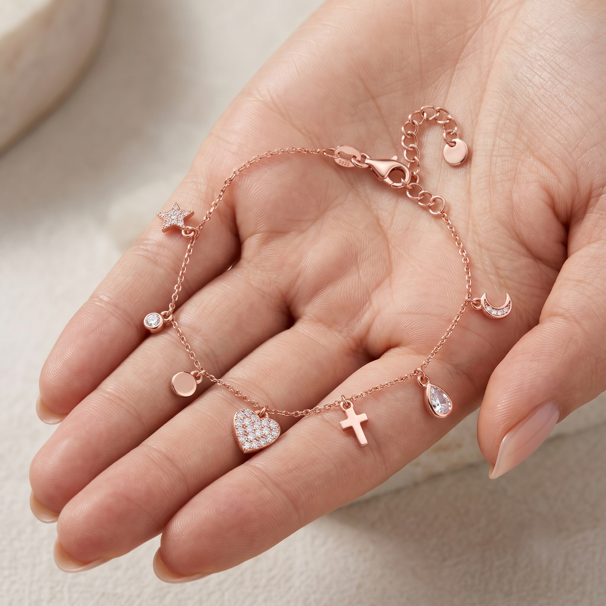 Elegant Multi-Charm Bracelet