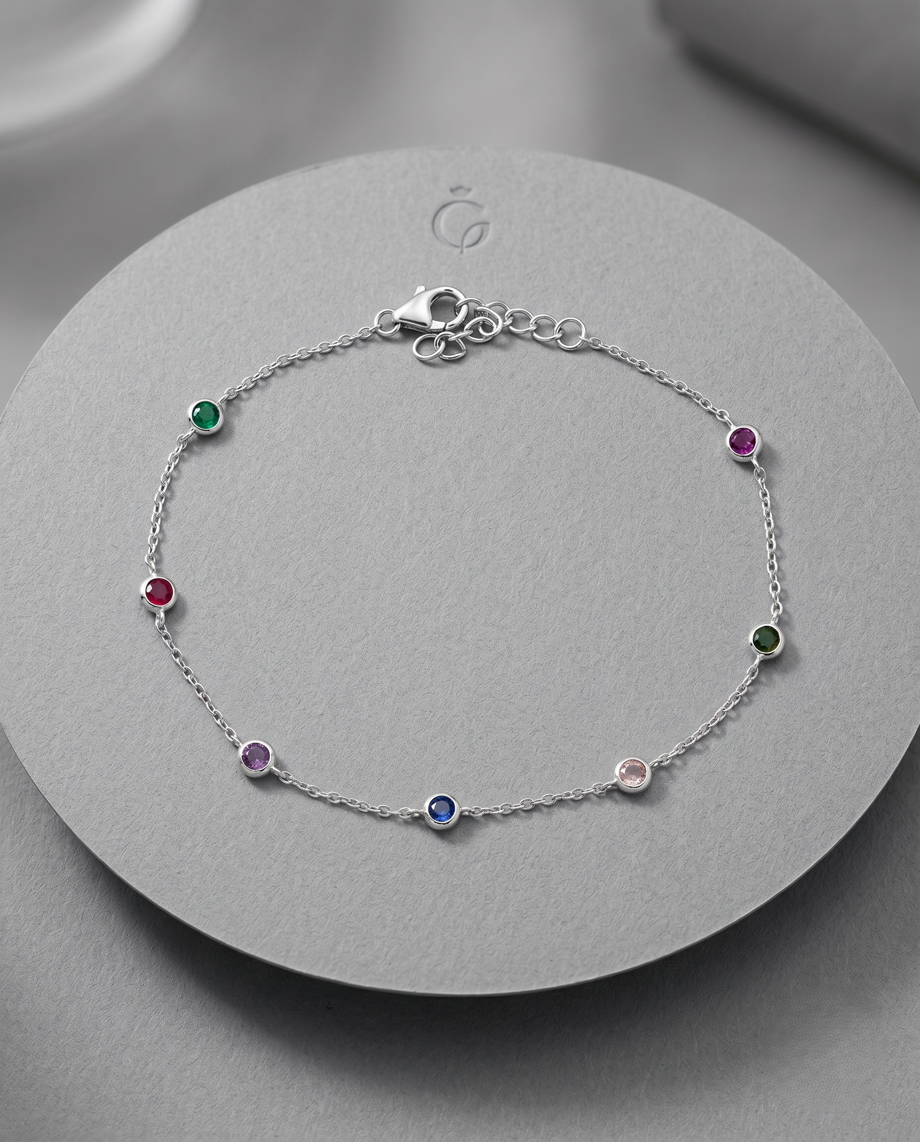 Multi-Gemstone Chain Bracelet