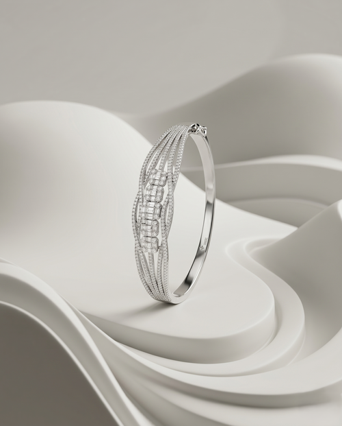 Load image 1 in gallery view. Radiant Lattice Pavé Bracelet