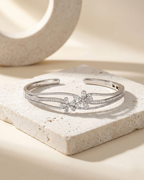 Load image 1 in gallery view. Luminous Dual-Stone Open Cuff