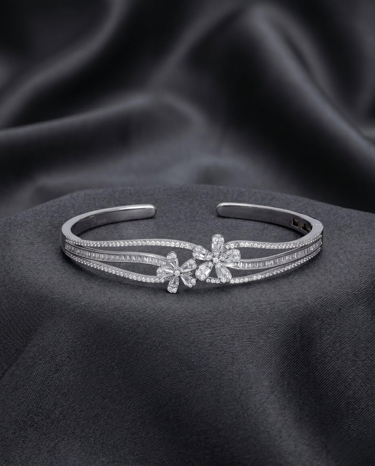 Luminous Dual-Stone Open Cuff
