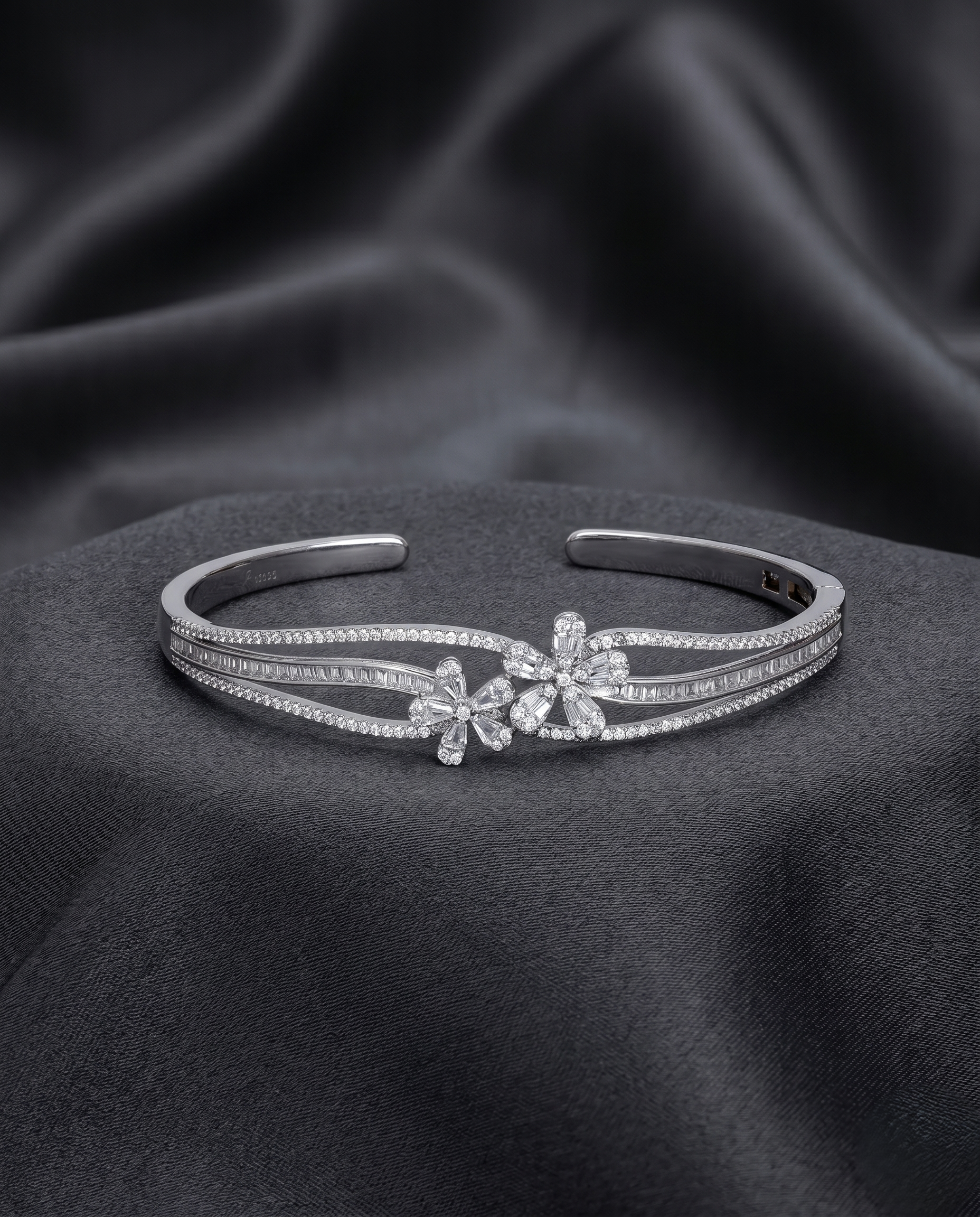 Luminous Dual-Stone Open Cuff