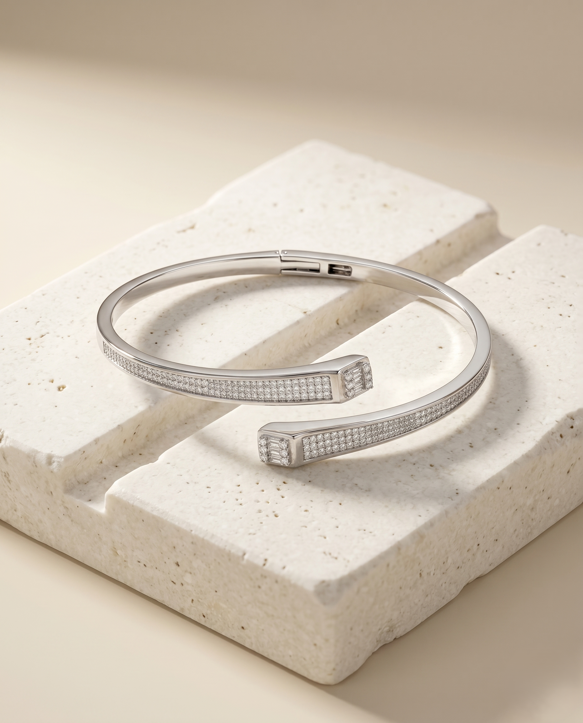 The Luxe Wrap Solitaire Bangle