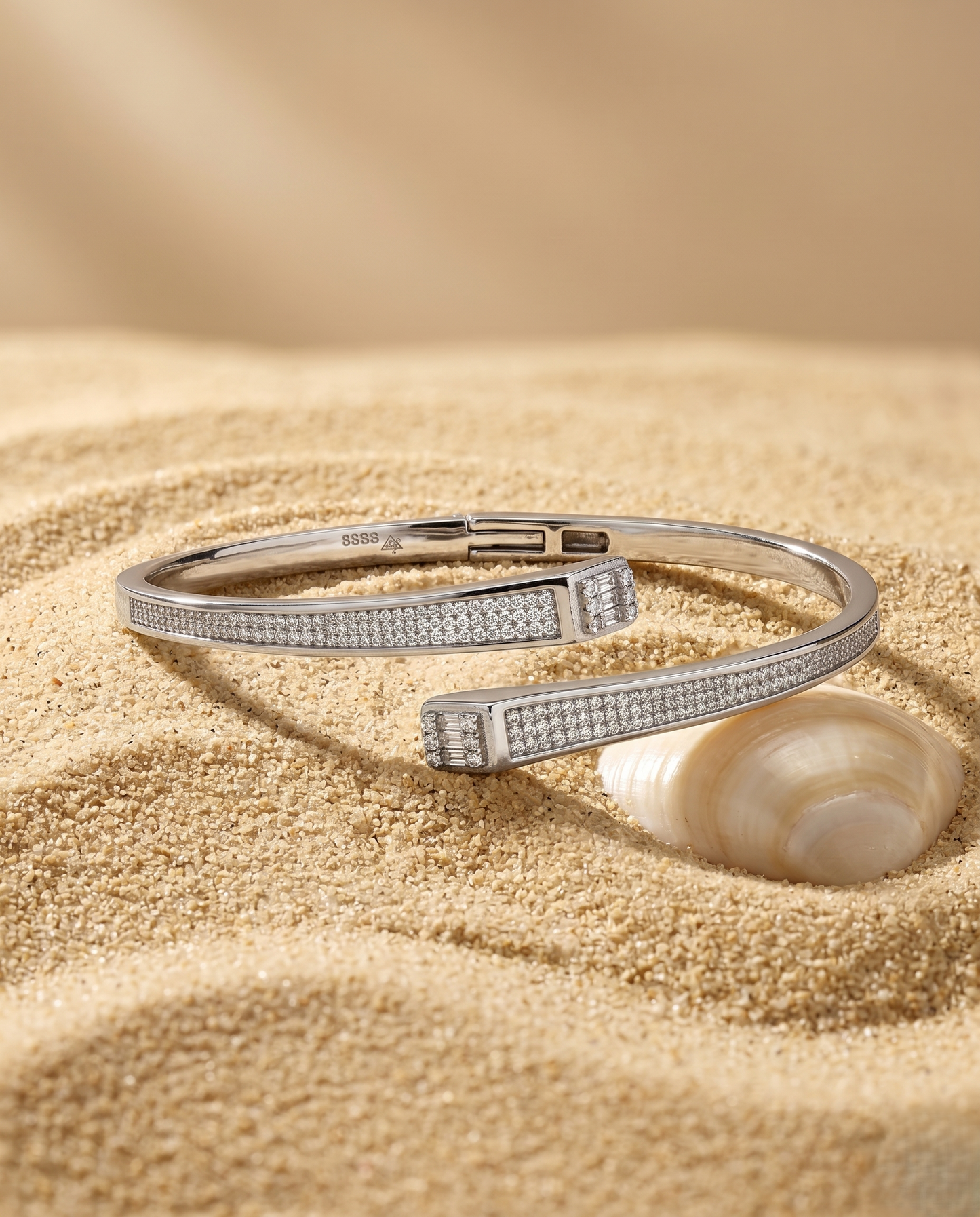 The Luxe Wrap Solitaire Bangle
