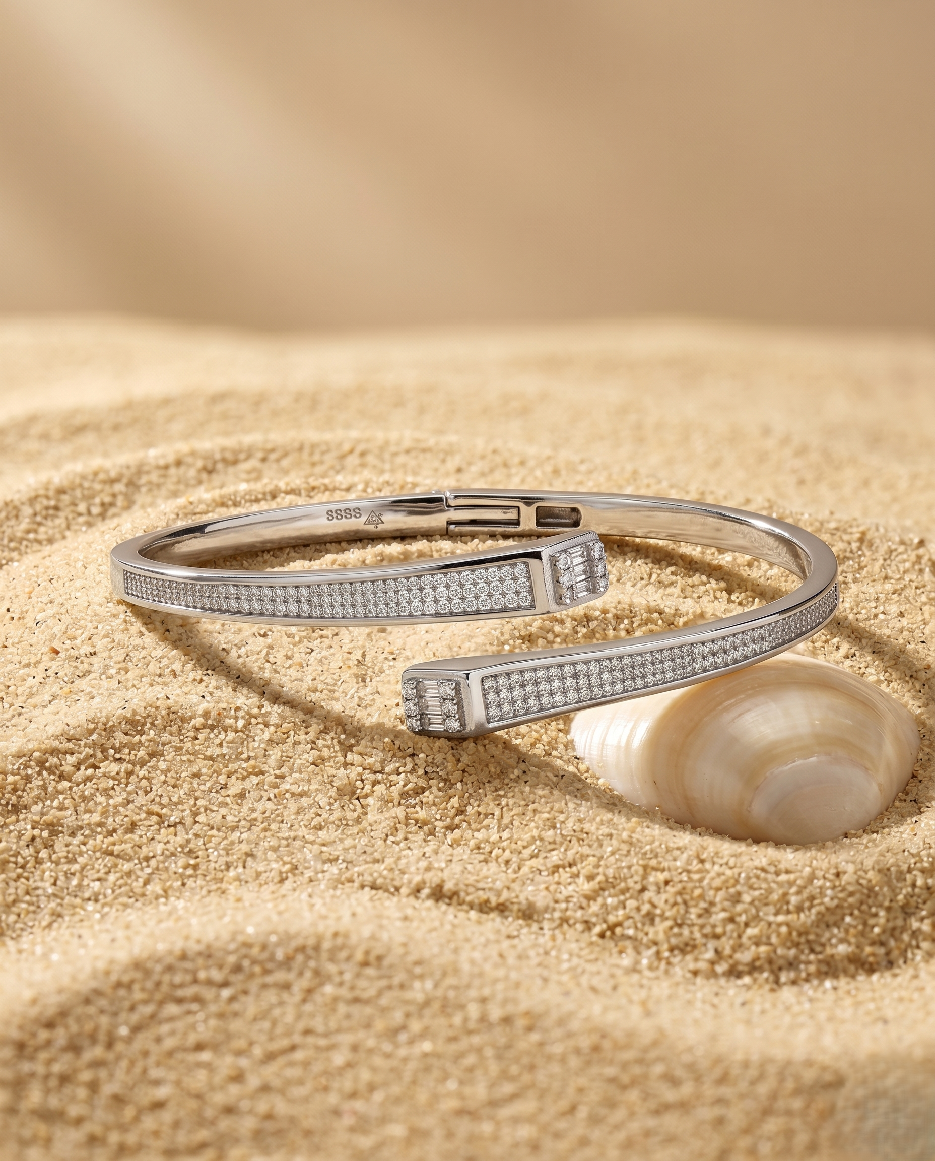 The Luxe Wrap Solitaire Bangle