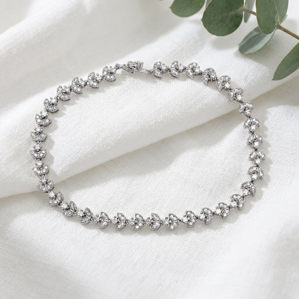 Sparkling Leaf Anklet