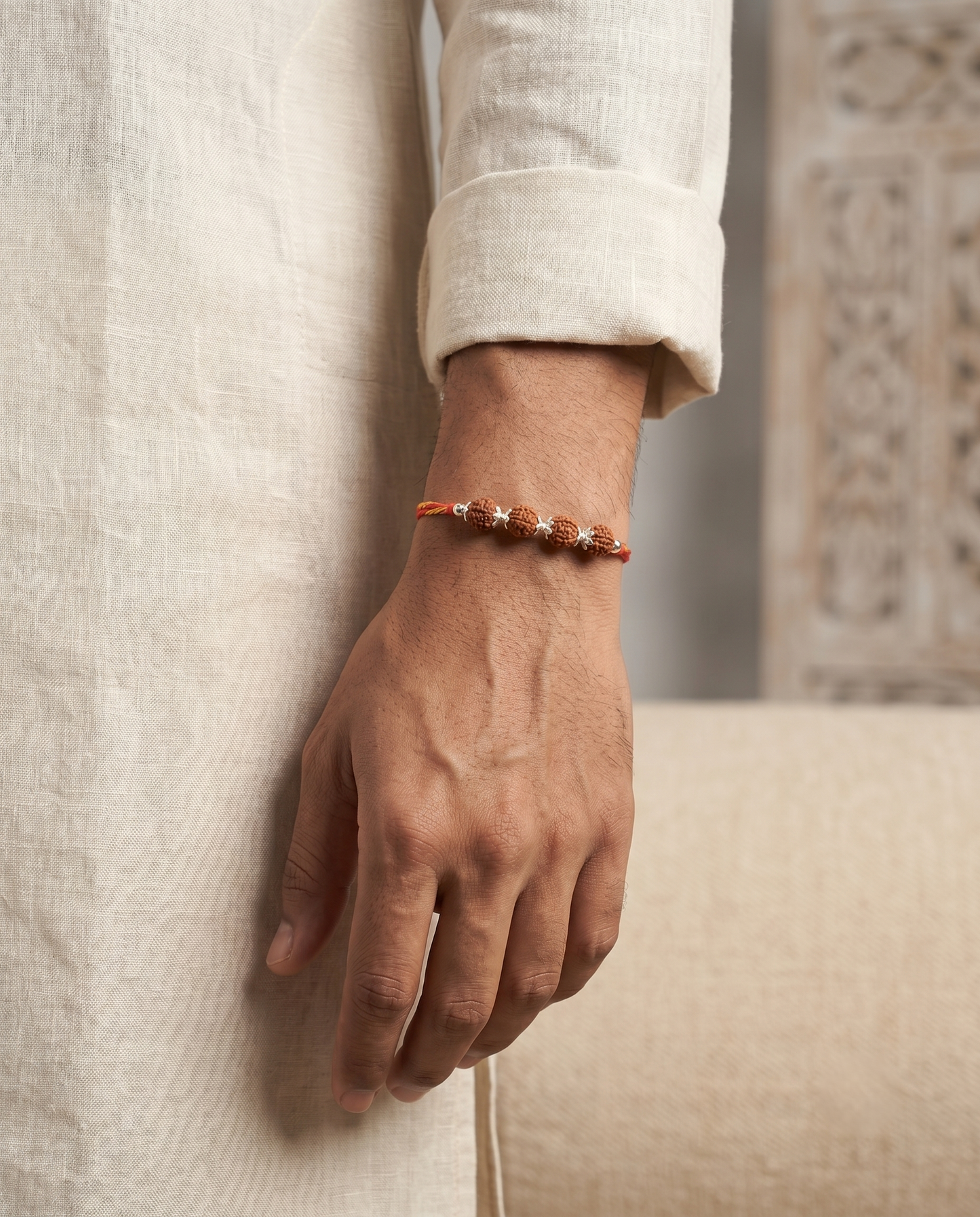 THE QUAD RUDRAKSHA RAKHI