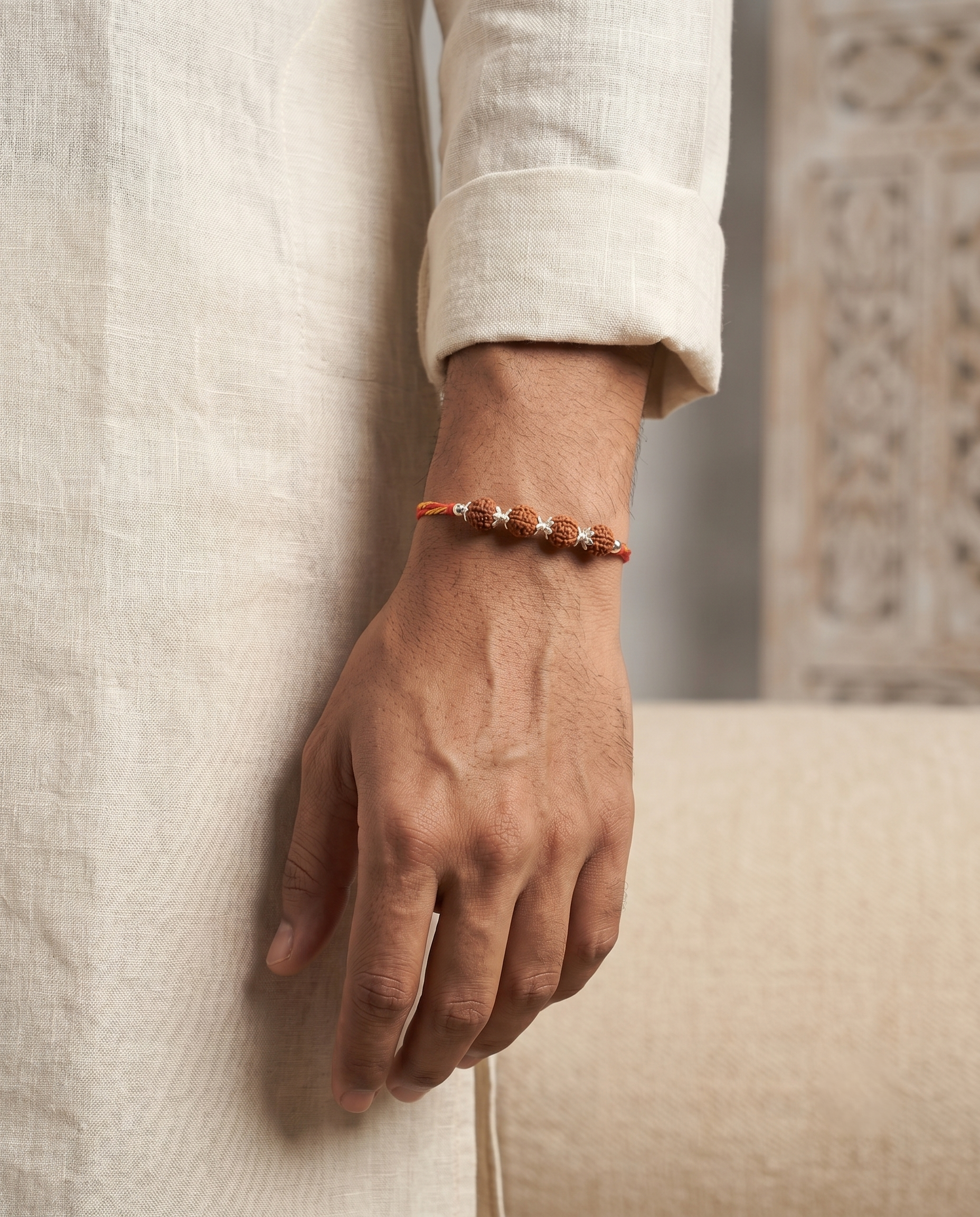 THE QUAD RUDRAKSHA RAKHI