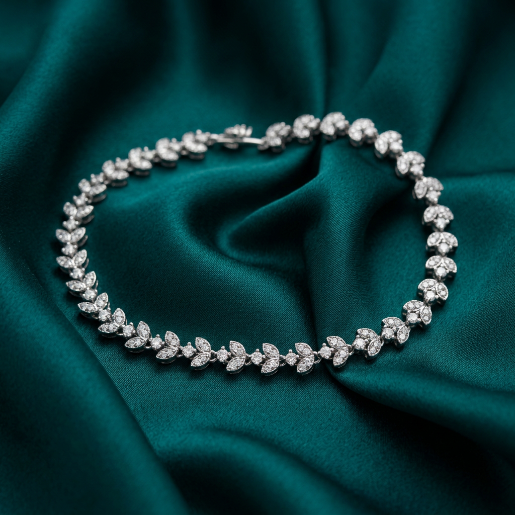 Sparkling Leaf Anklet