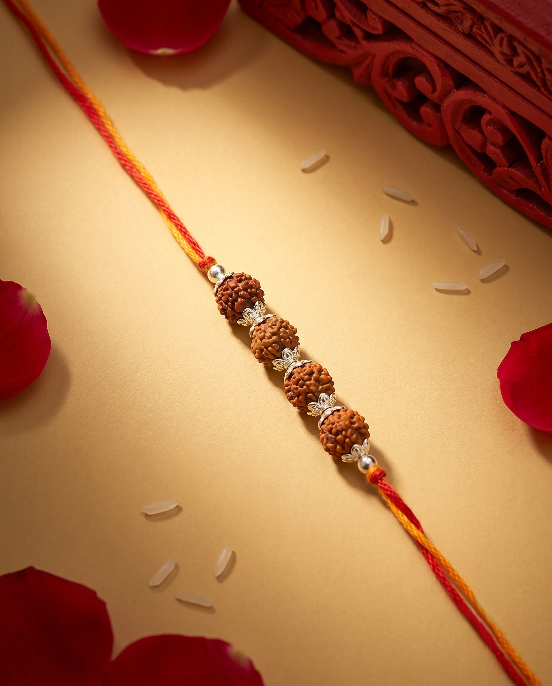 THE QUAD RUDRAKSHA RAKHI