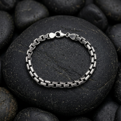 Load image 1 in gallery view. Men's Greek Box Chain