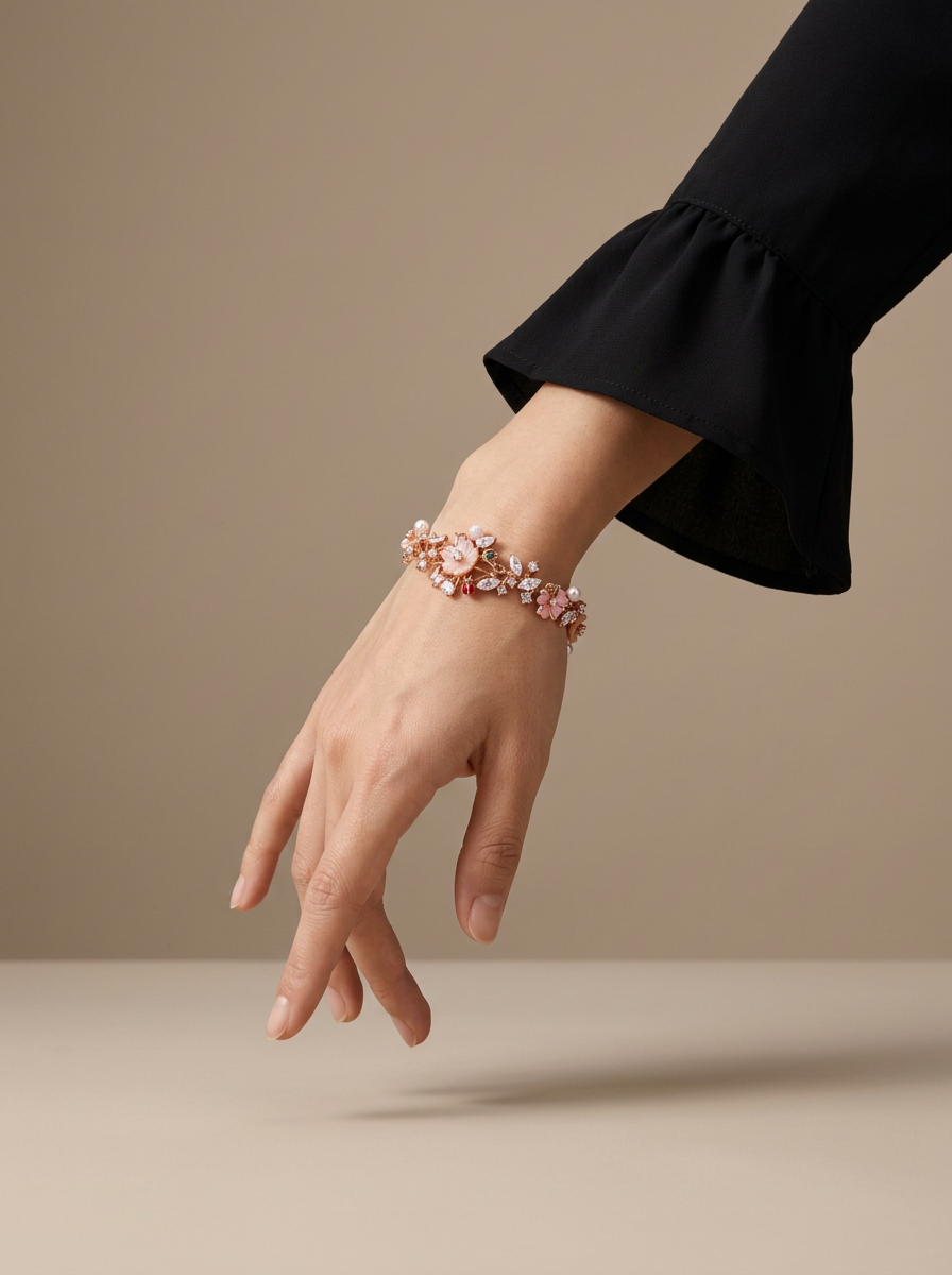 Crater White Bracelet