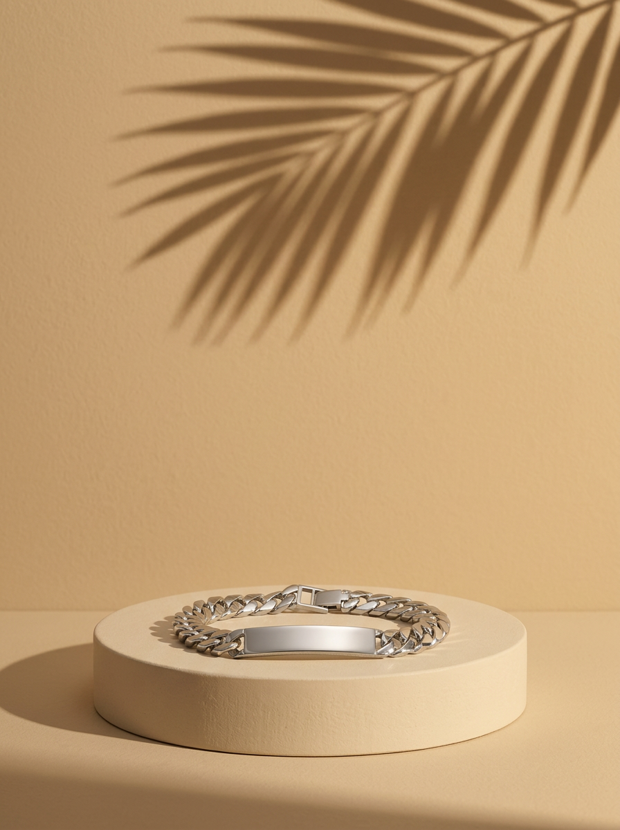 Men's Silver ID Chain