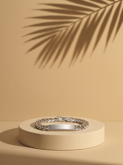 Load image 1 in gallery view. Men's Silver ID Chain