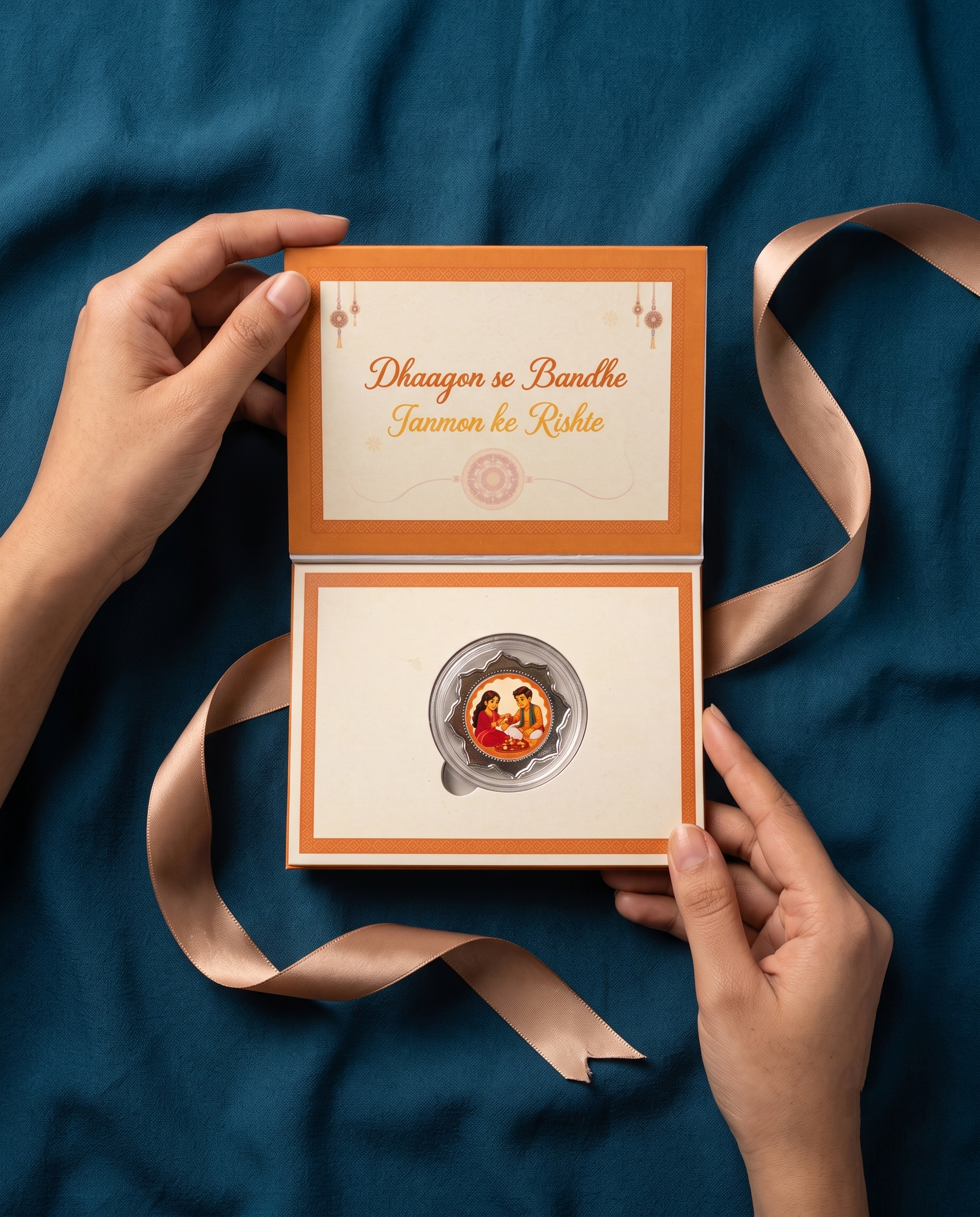 2G PURE SILVER COIN RAKHI HAMPER