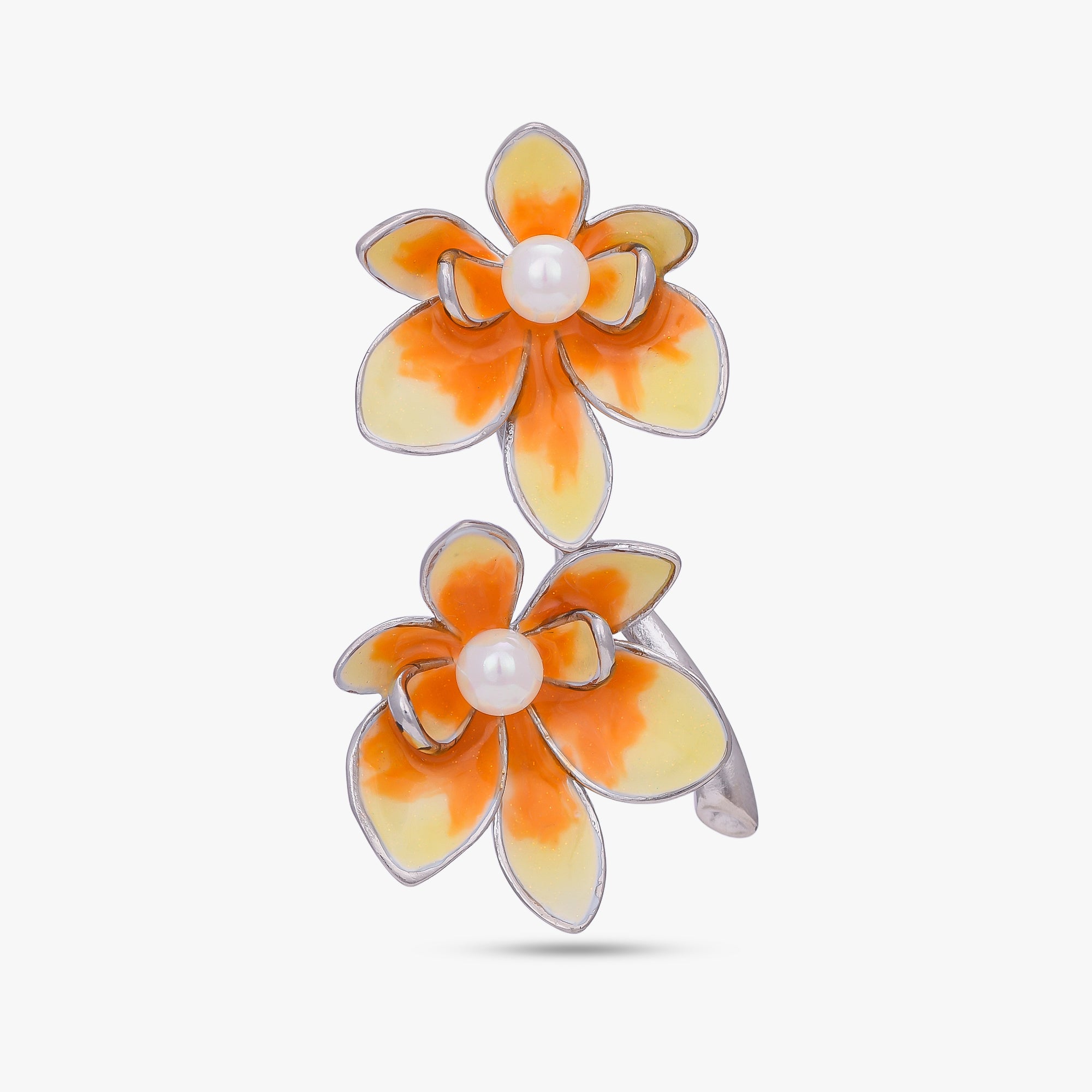 Orchid Pearl Flower Brooch