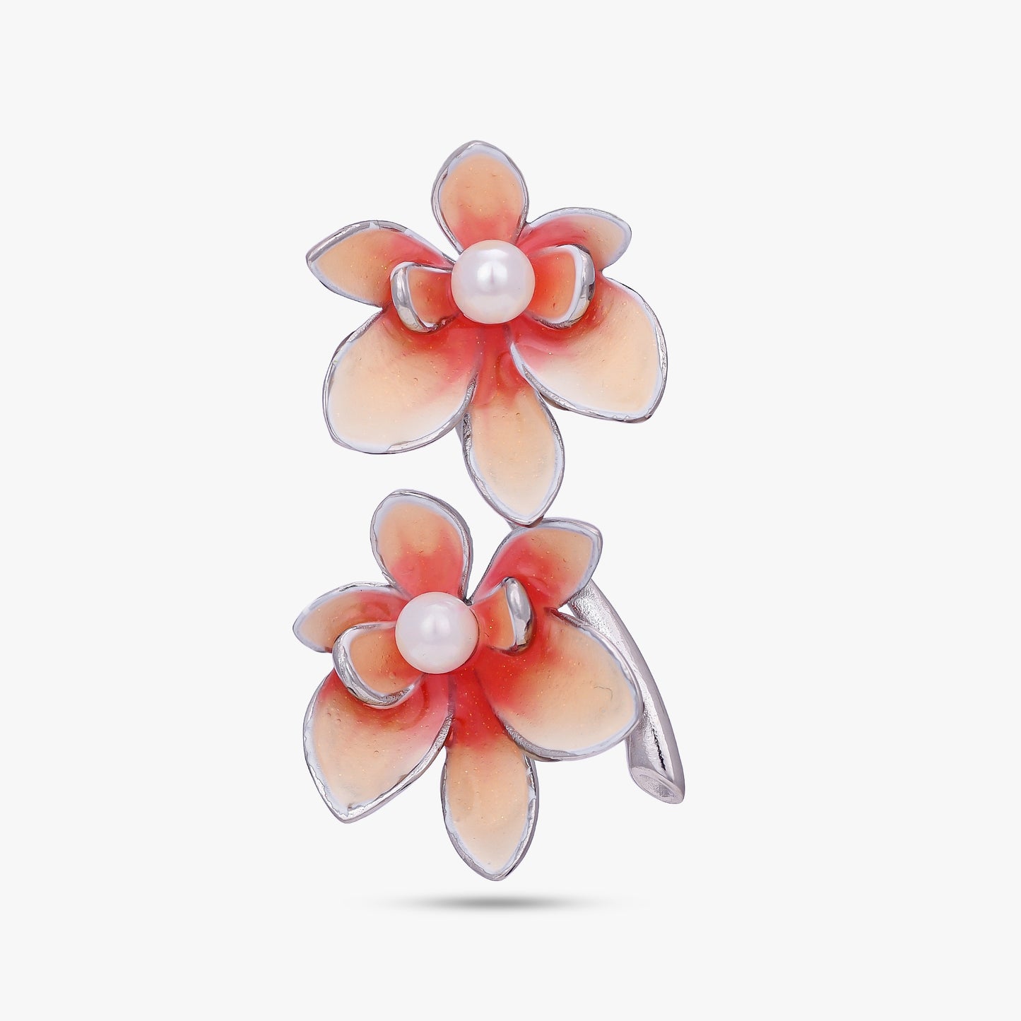 Orchid Pearl Flower Brooch