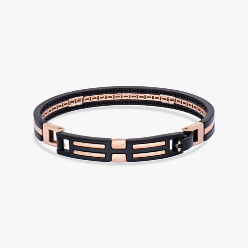 Load image 1 in gallery view. Modern Black Gold Bangle