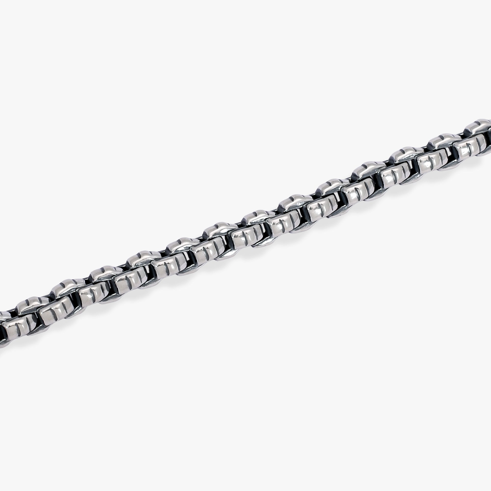 Men's Oxidized Box Bracelet