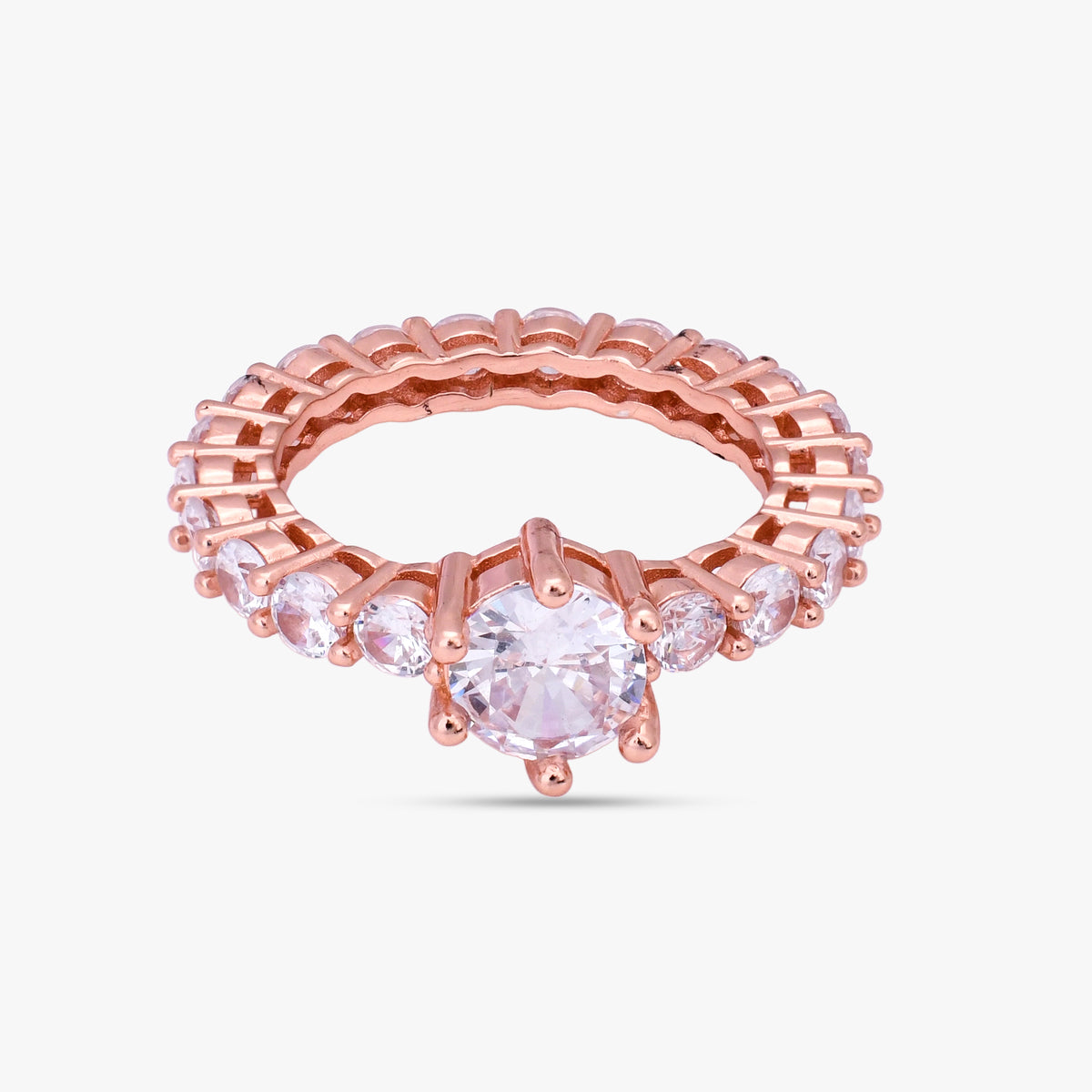 Sparkling Eternity Solitaire Ring