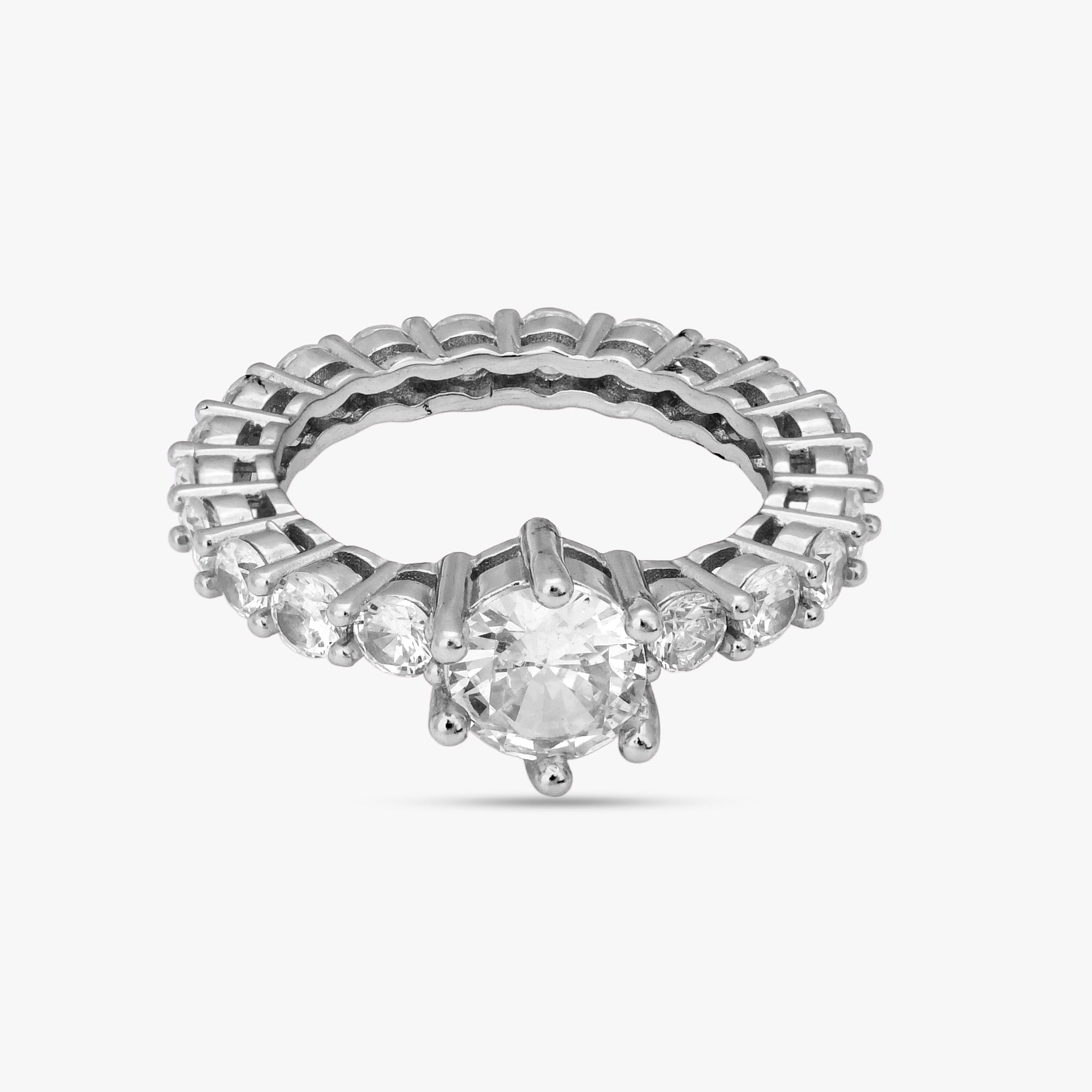 Sparkling Eternity Solitaire Ring