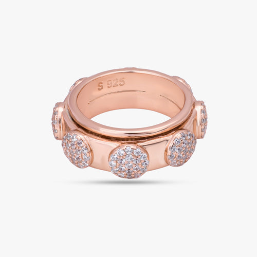 Load image 1 in gallery view. Pave Disc Spinner Ring