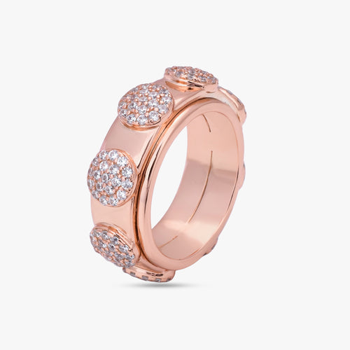 Load image 1 in gallery view. Pave Disc Spinner Ring