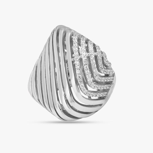 Load image 1 in gallery view. Sculpted Ribbed Statement Ring