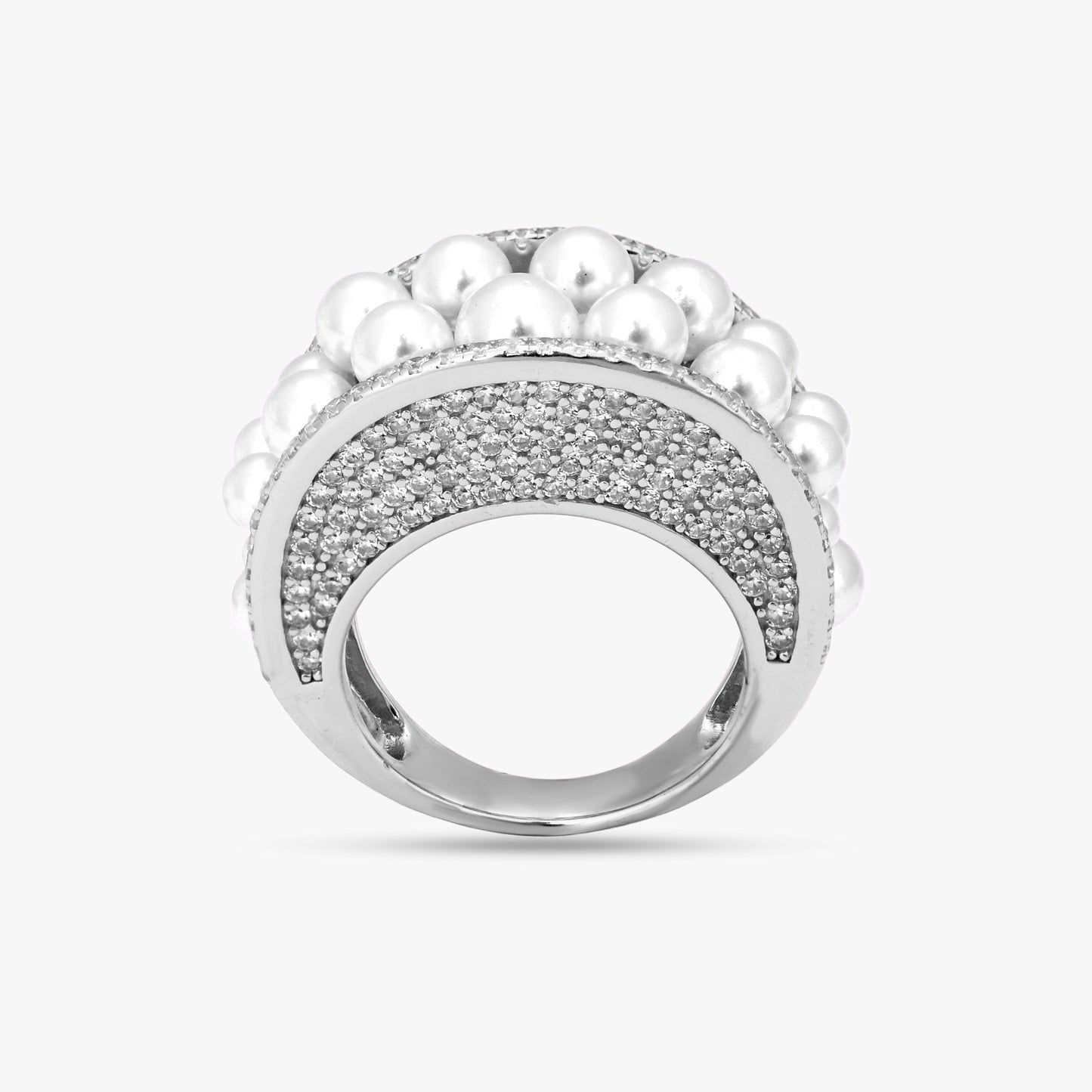 Sparkling Pearl Statement Ring