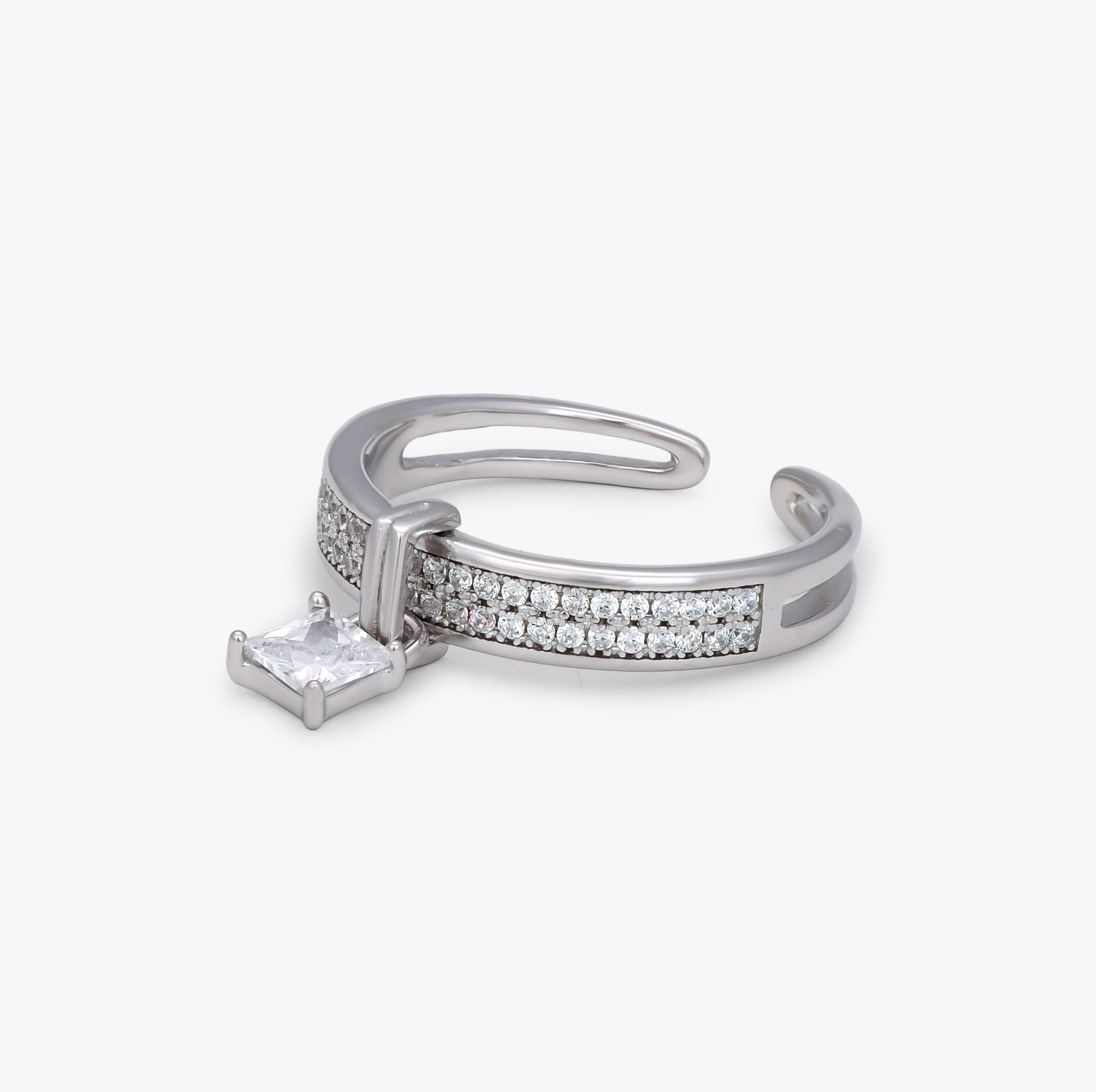 Princess Cut Solitaire Band