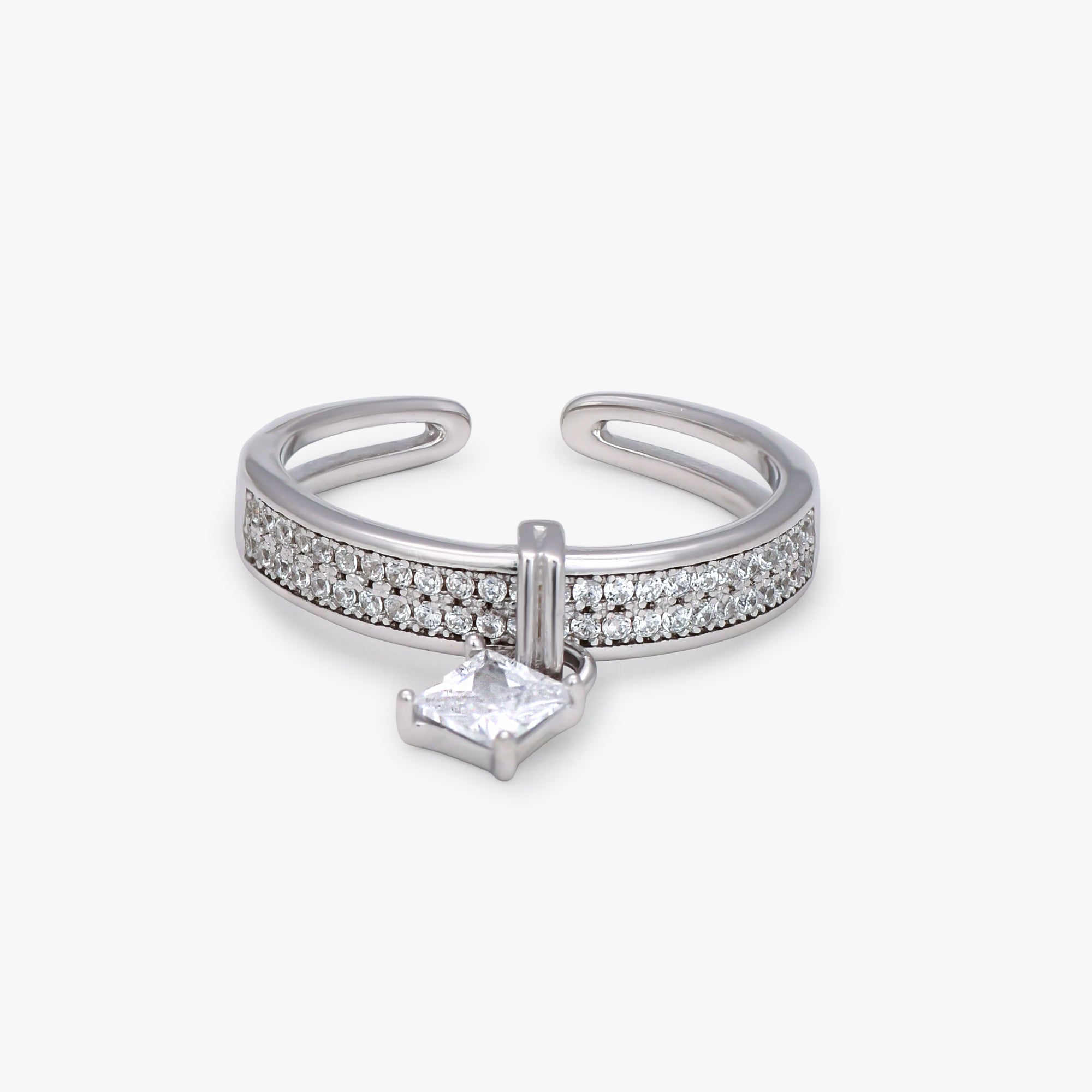 Princess Cut Solitaire Band