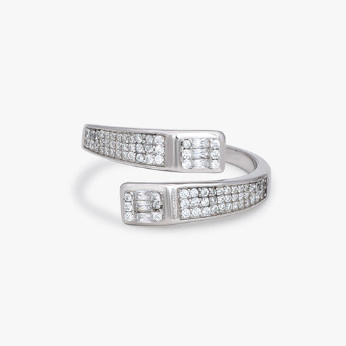 Load image 1 in gallery view. Sparking CZ Bypass Ring