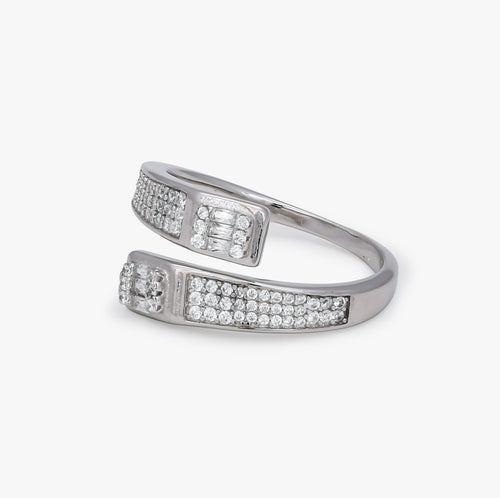 Load image 1 in gallery view. Sparking CZ Bypass Ring