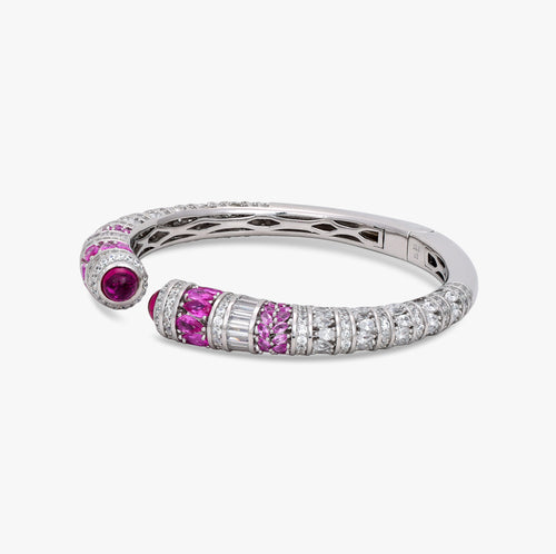 Load image 1 in gallery view. The Empress Ruby Mosaic Kada